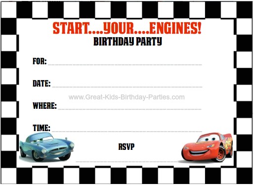 disney cars birthday party