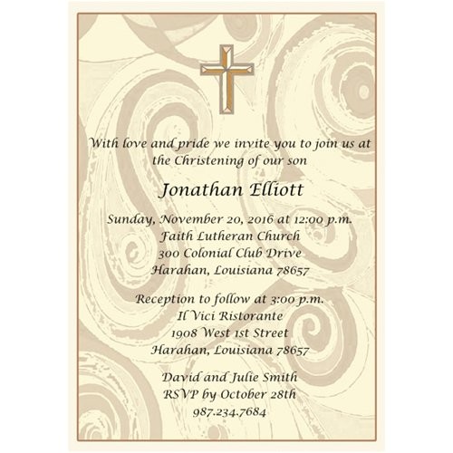 catholic baptism invitation wording