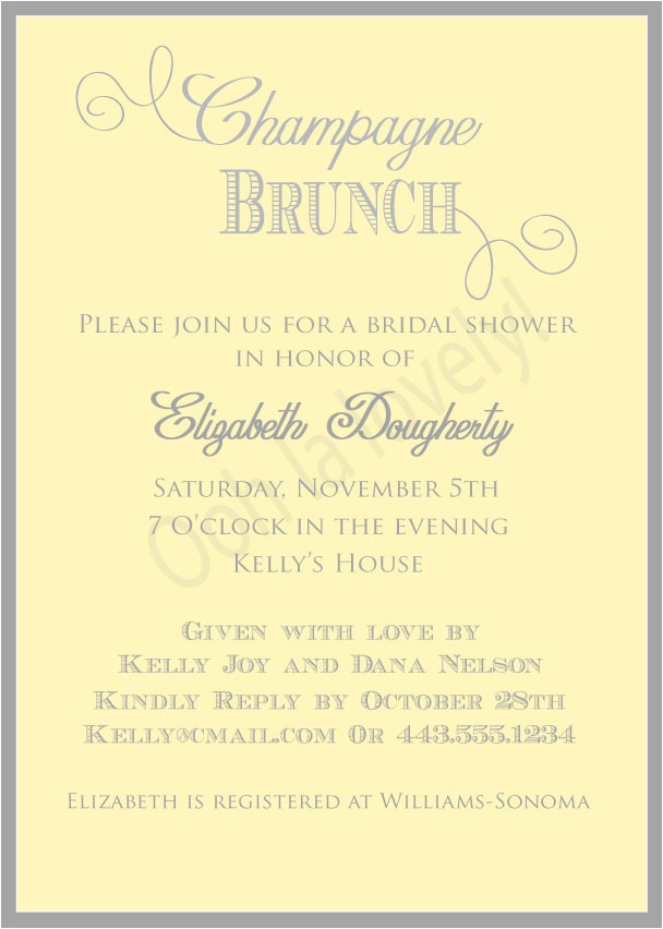 bridal shower brunch invitations