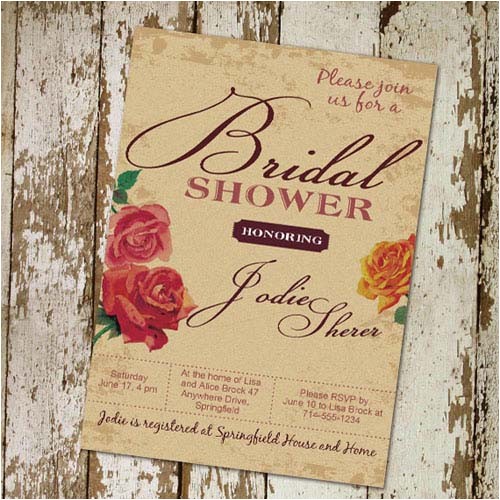 simple printable floral bridal shower invitations cheap ewbs055
