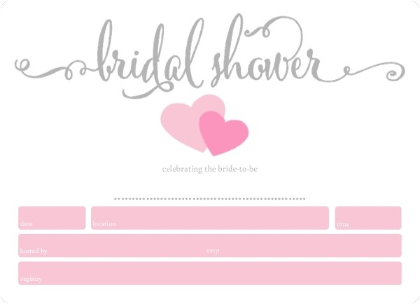 simply sweethearts fill in the blank bridal shower invitation