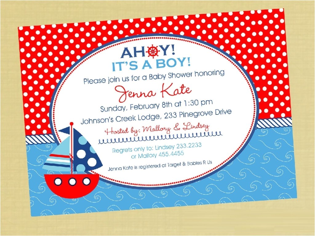 nautical baby shower invitations cheap