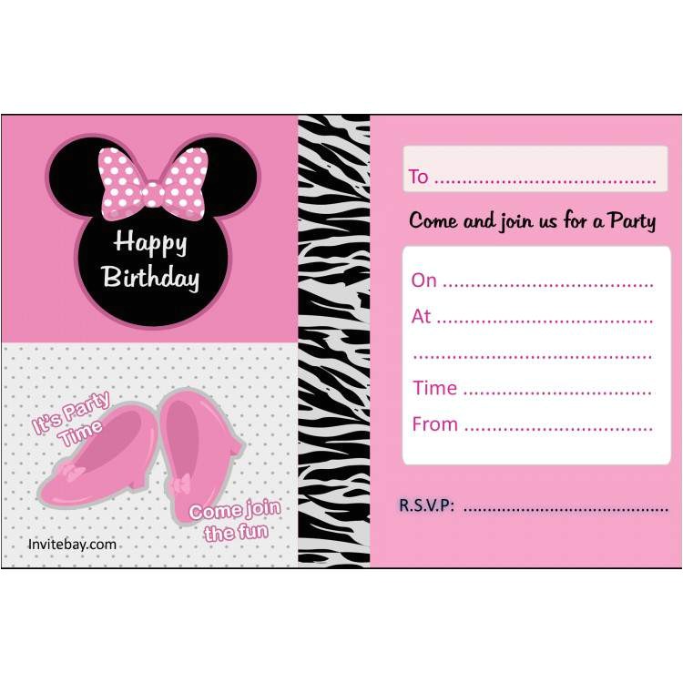 free minnie mouse baby shower invitations