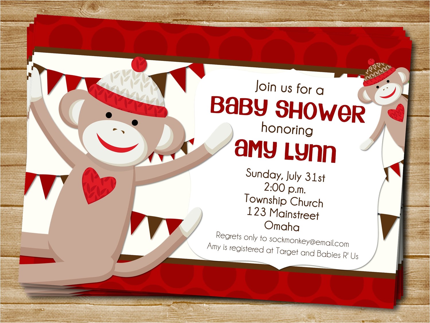 cheap monkey baby shower invitations