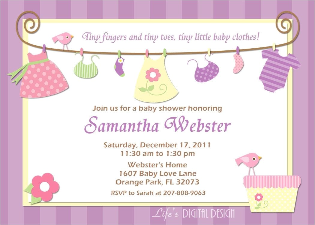 printed baby shower invitations