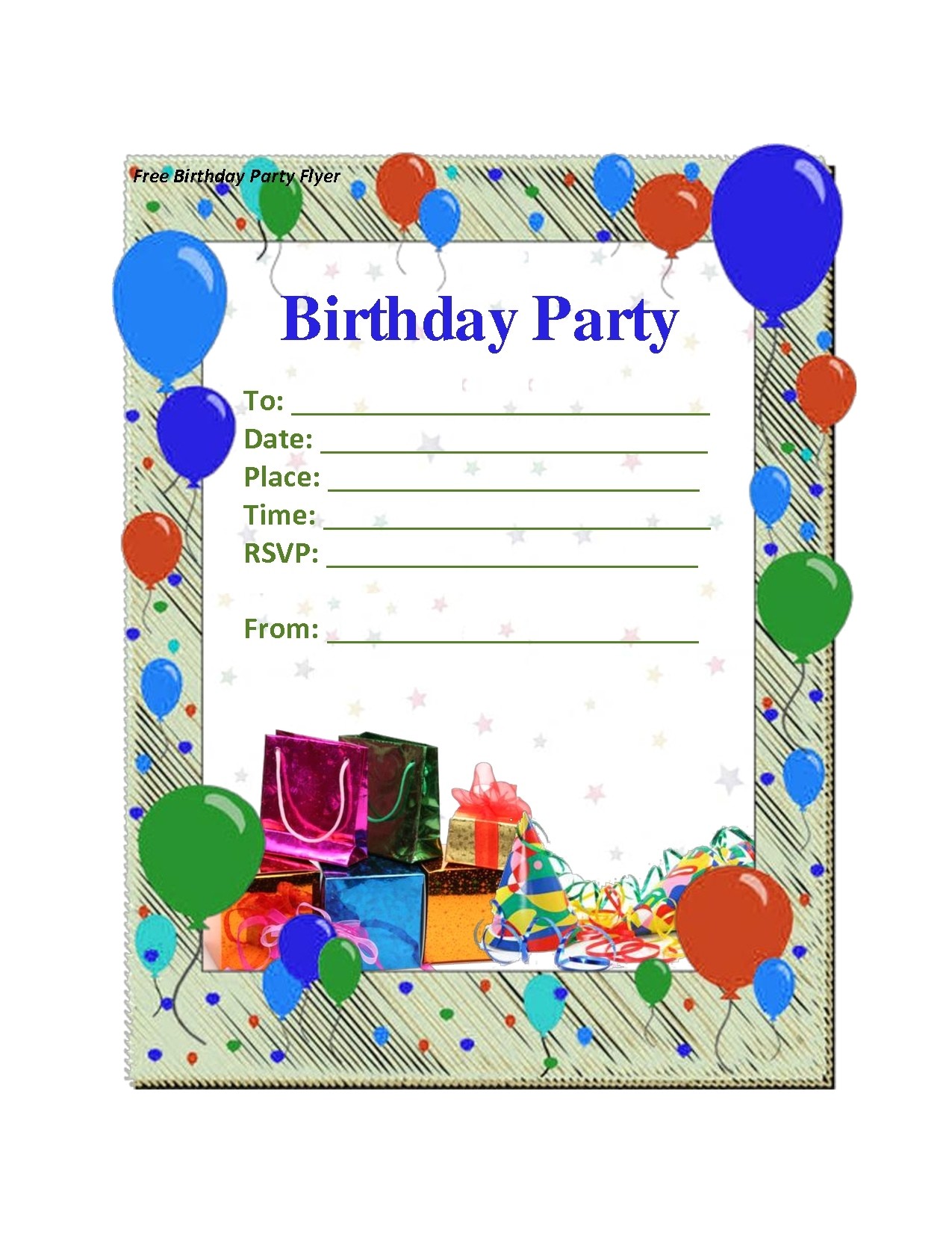 kids birthday card template