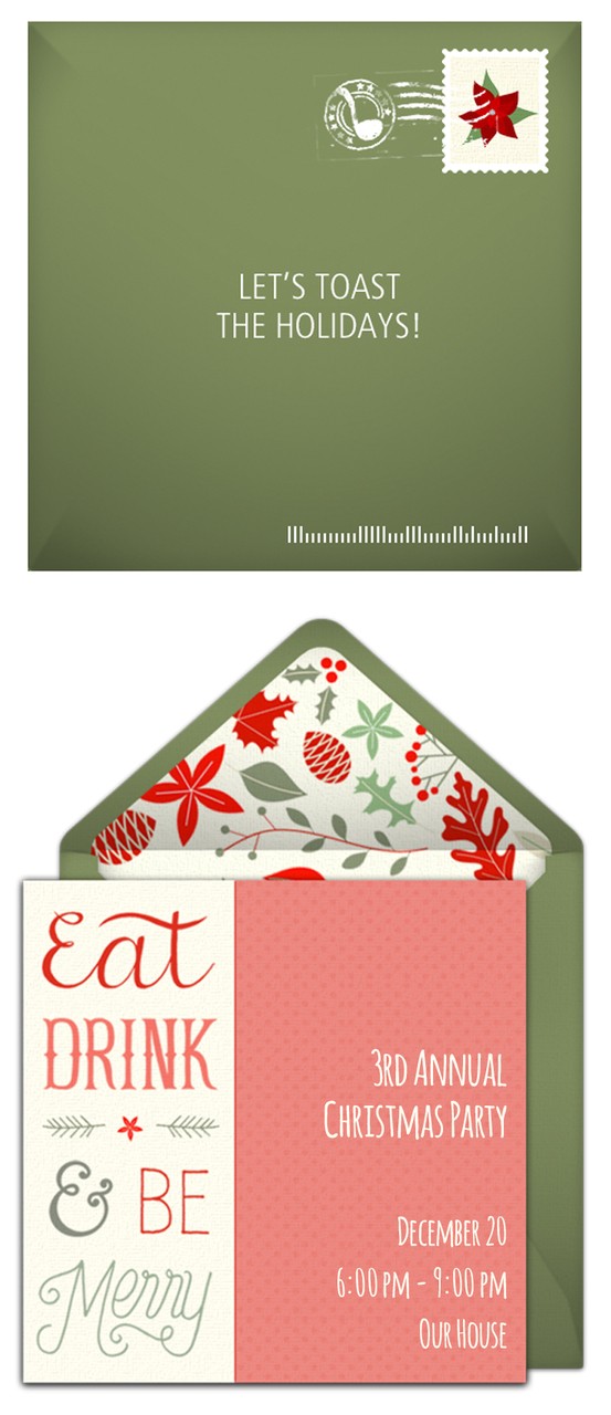holiday party invitation wording