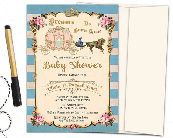 once upon a time baby shower invitation