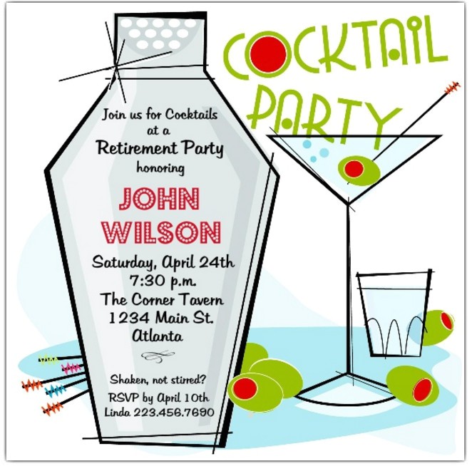 funny cocktail party invitation wording