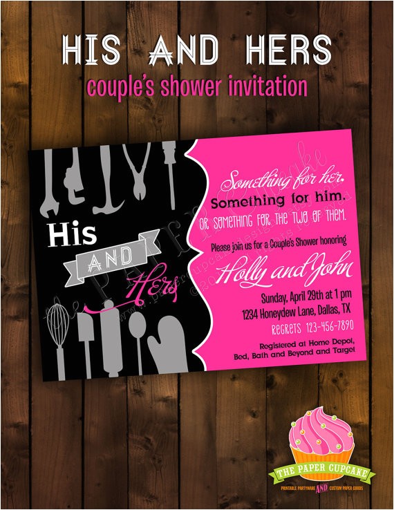 co ed bridal shower invitation wording