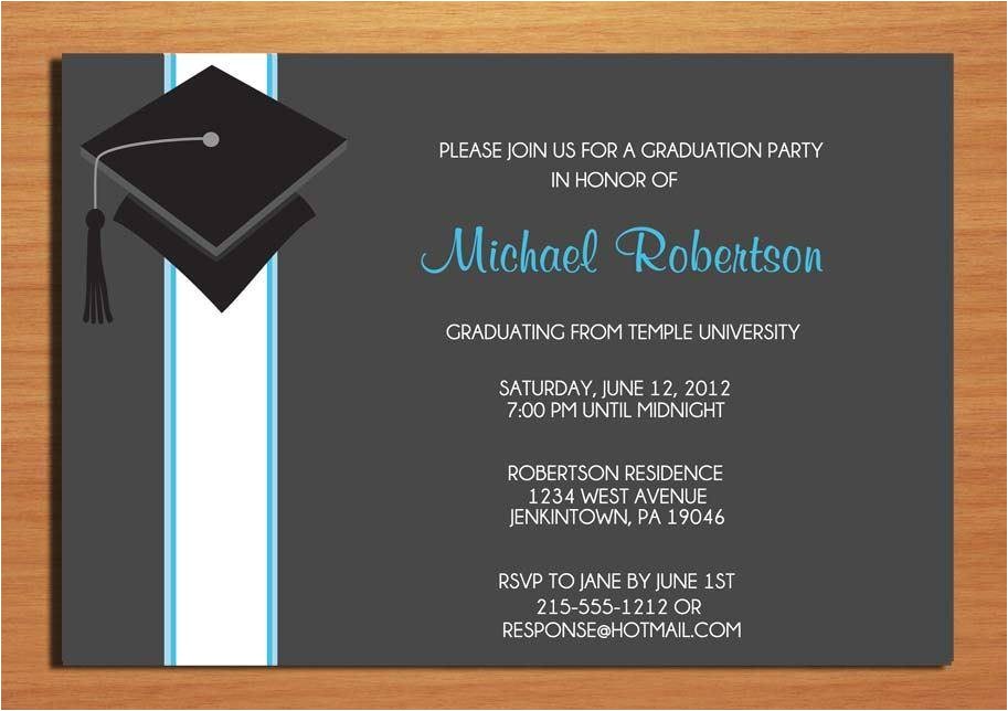 college graduation party invitation wording