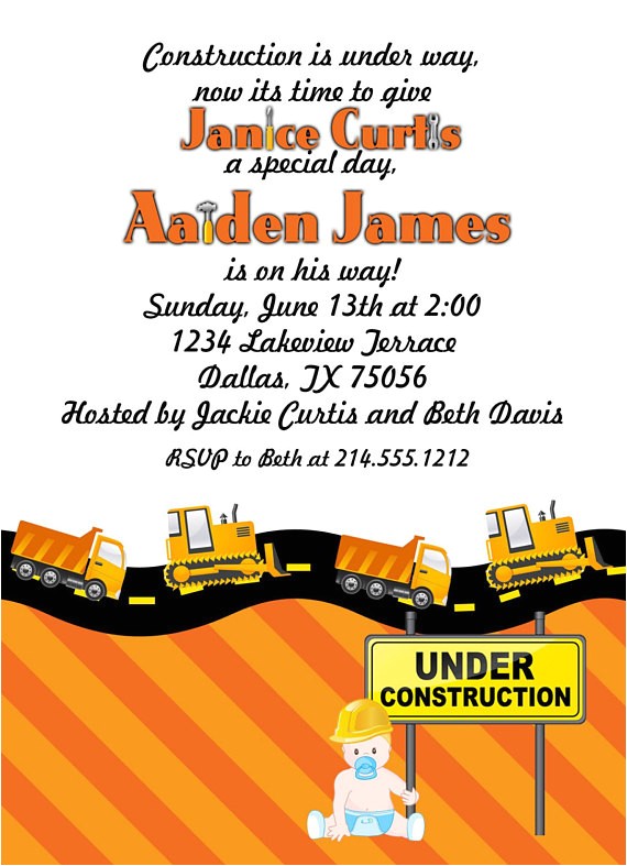construction themed baby shower