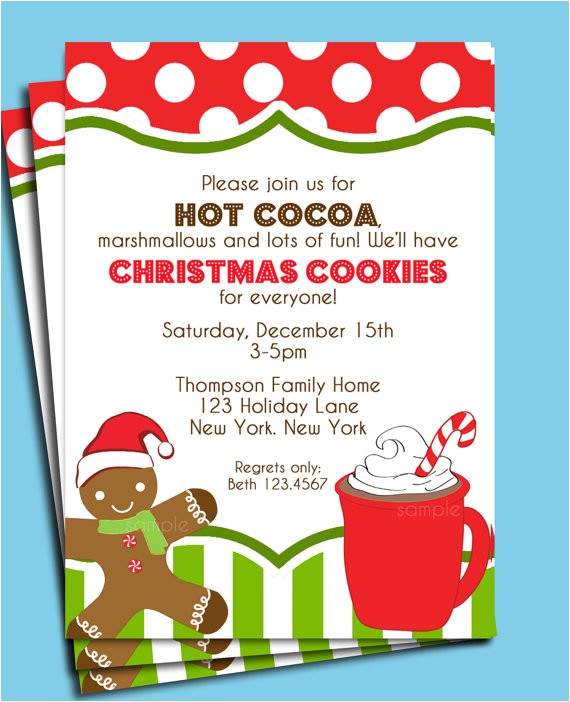christmas hot cocoa and cookies