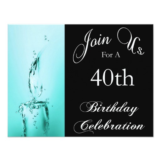 40th birthday party personalized invitation