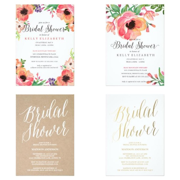 premium bridal shower invitations