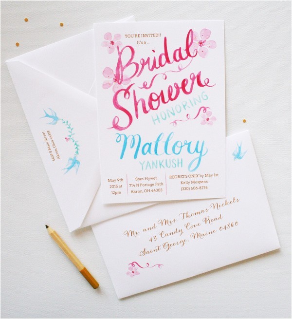 8 unique bridal shower invitations