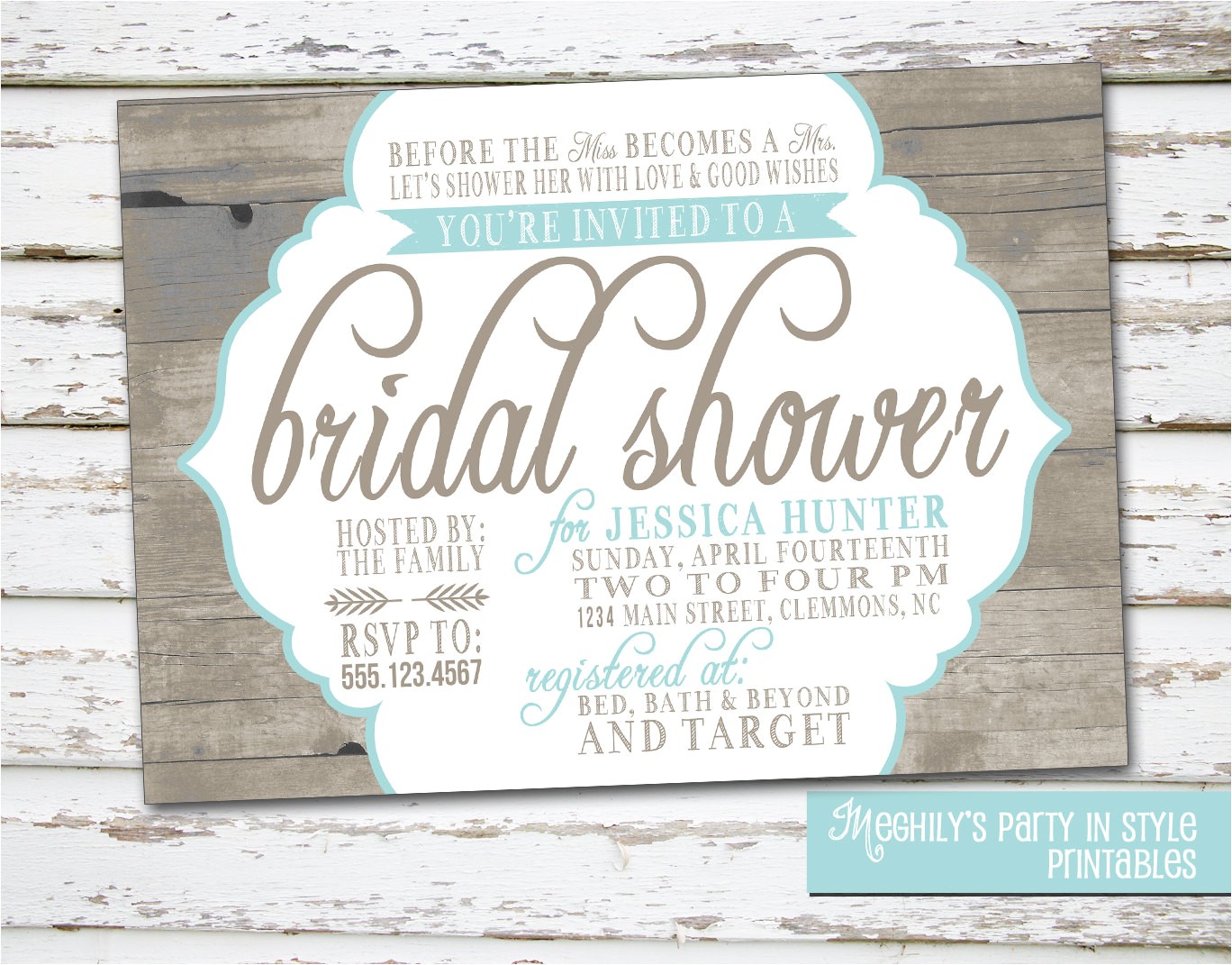 country rustic theme bridal shower