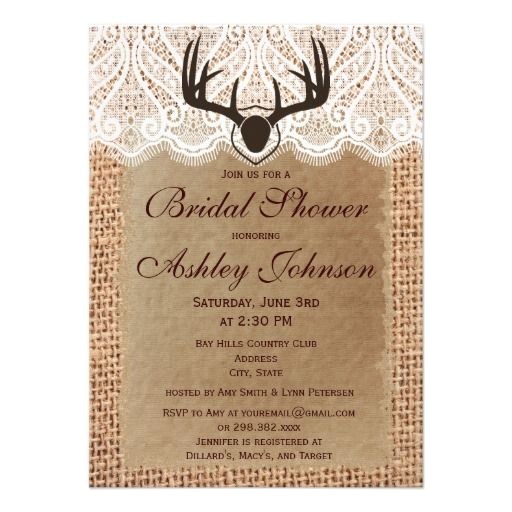 country bridal shower invites