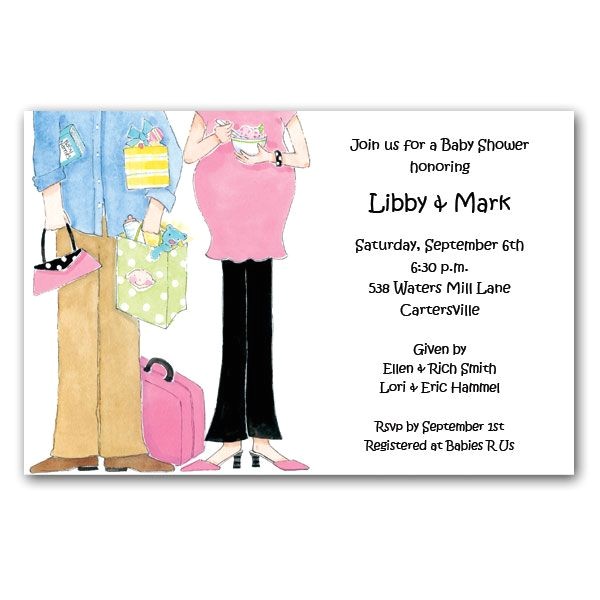 Couples Baby Shower Wording On Invitations Expecting Couple Baby Shower Invitations
