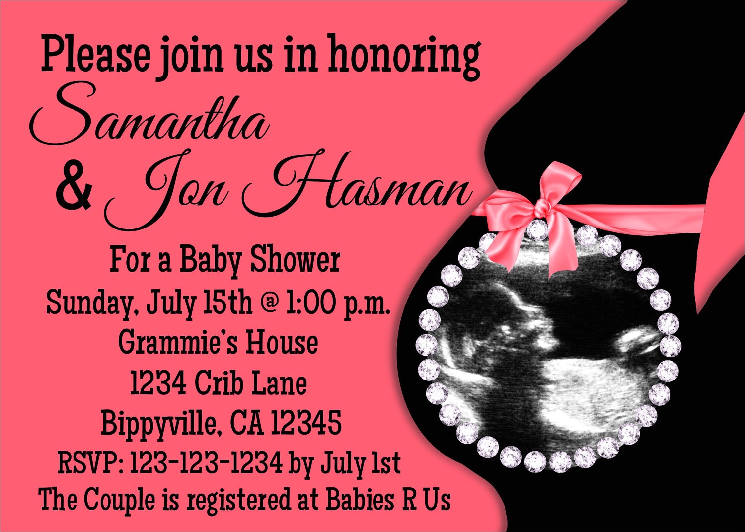 baby shower ultrasound invitations