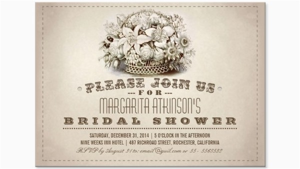 10 stirring vintage wedding shower invitations with unique font