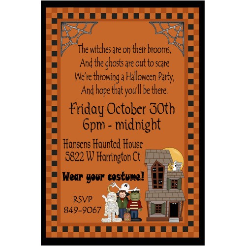 custom halloween party invitations