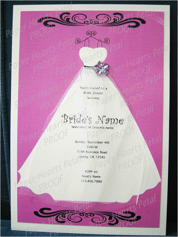 custom bridal shower invitation with