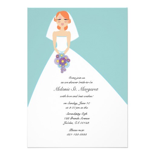 modern bride custom bridal shower invitation
