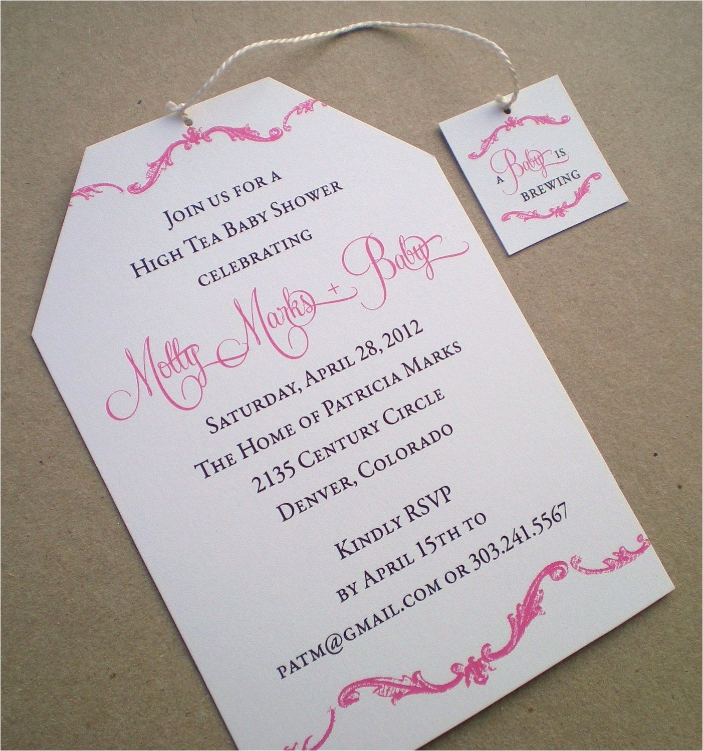 custom design baby shower invitations