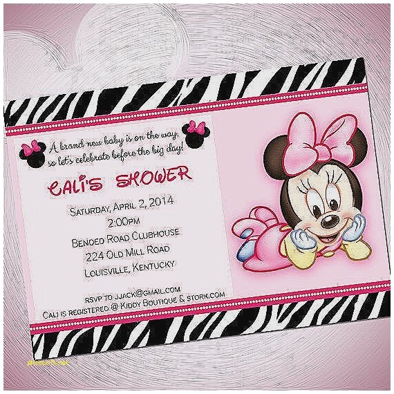 custom minnie mouse baby shower invitations