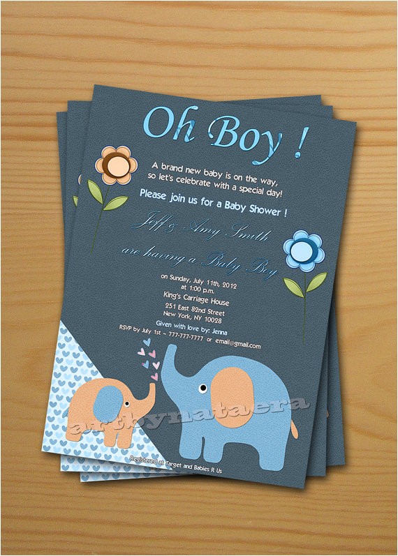 personalized baby shower invitations and thank you cards in cheap printable card