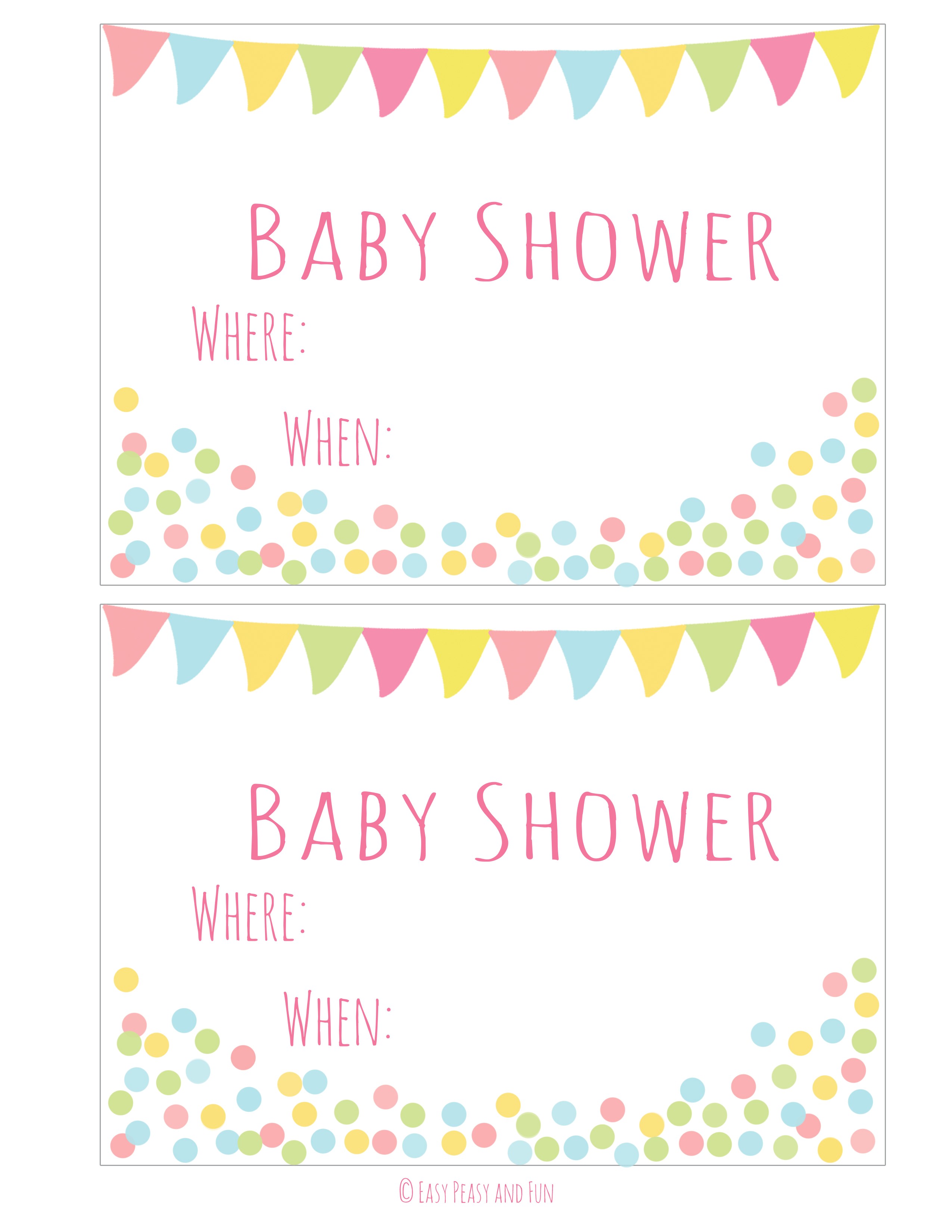 printable free baby shower invitations