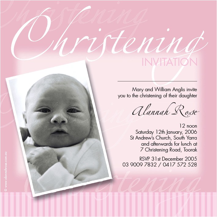 cute pink christening invitation fill in template for girls