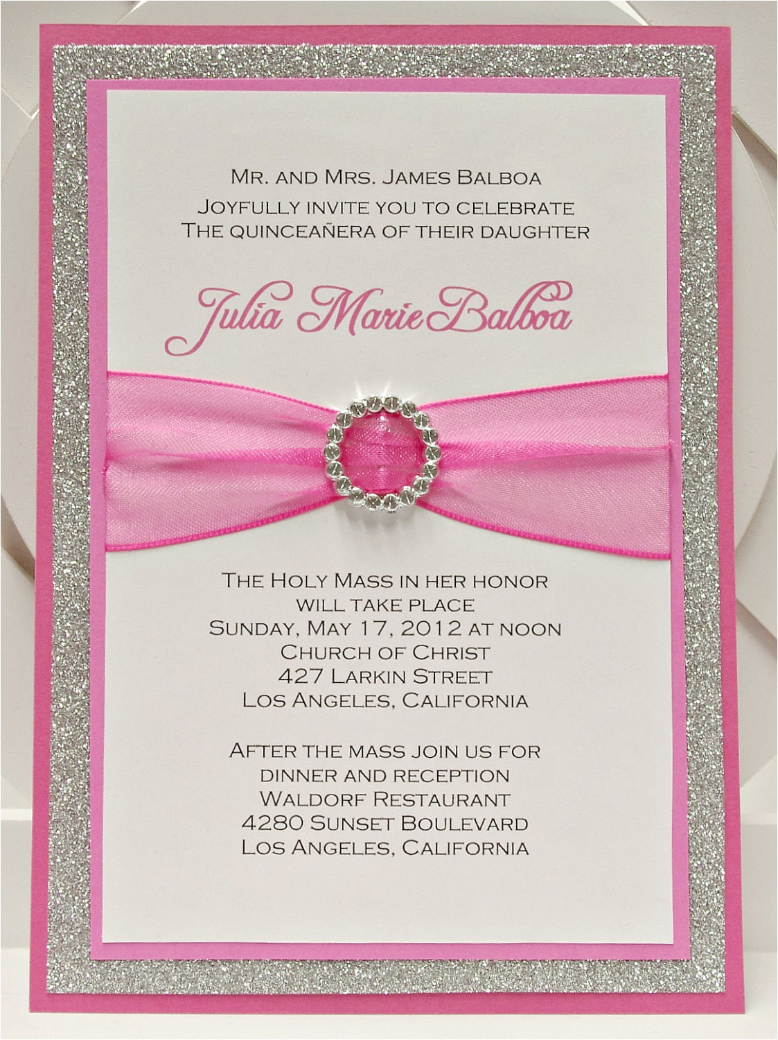 Cute Quinceanera Invitations Bright Pink Quinceanera Sweet Sixteen Invitation by