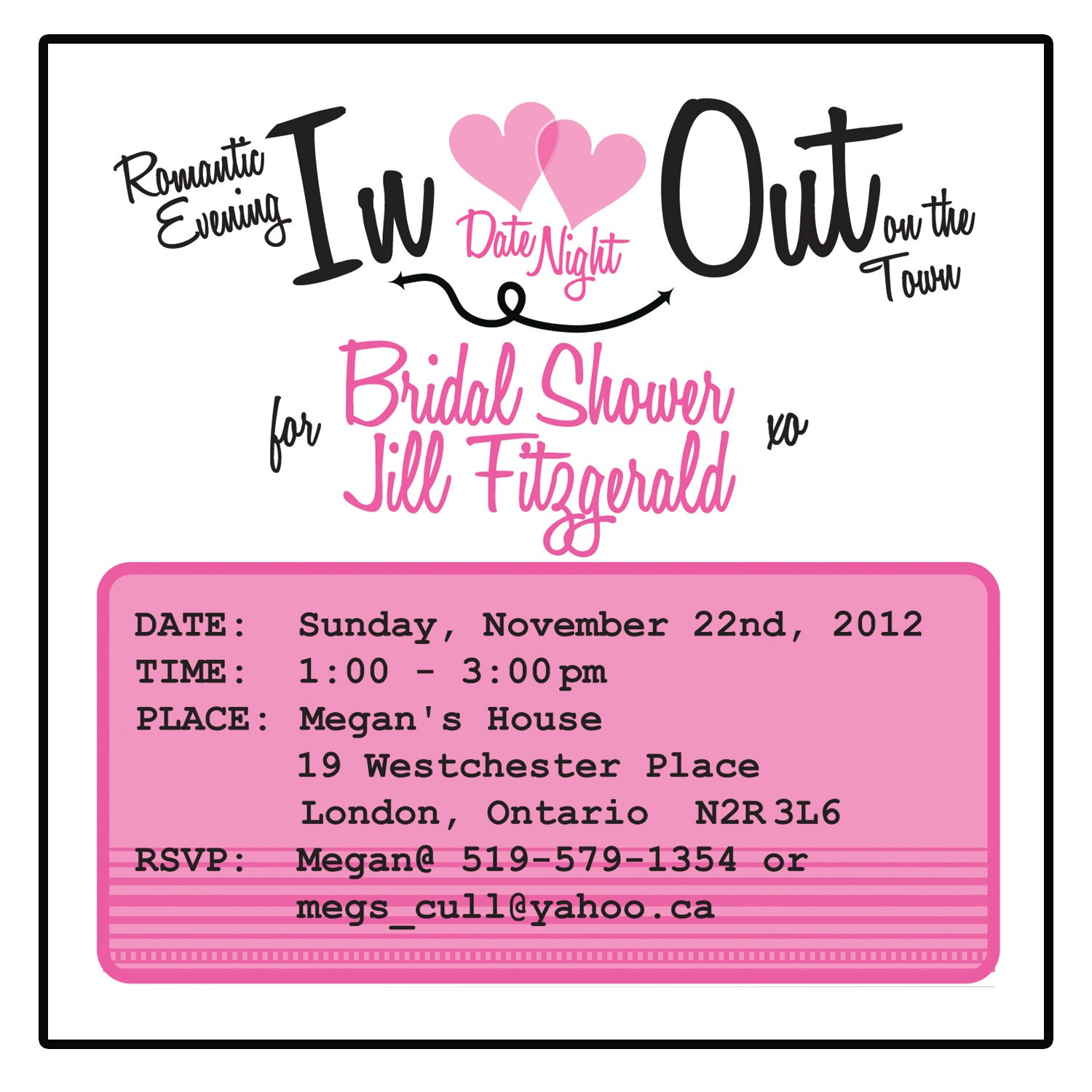 bridal shower invitation date night