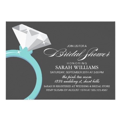 diamond bridal shower invitations