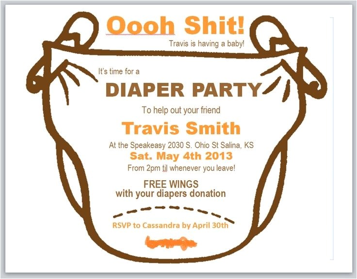 diaper party invitations