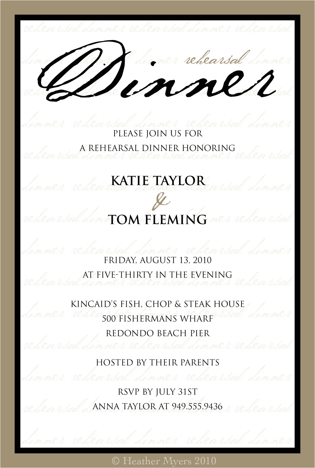 dinner invitations template