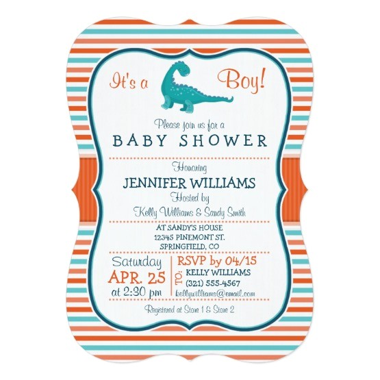 dinosaur baby shower invitations free