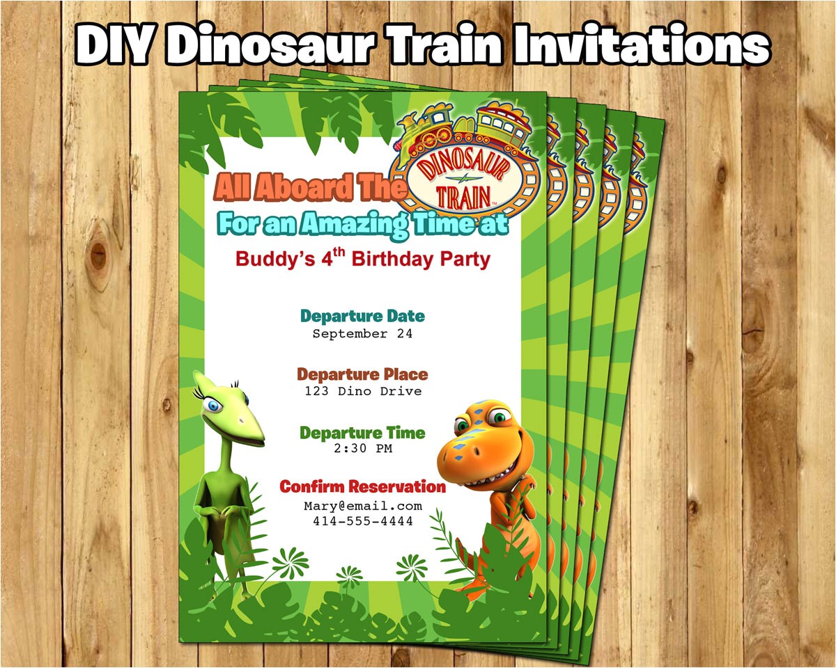 dinosaur train birthday invitation