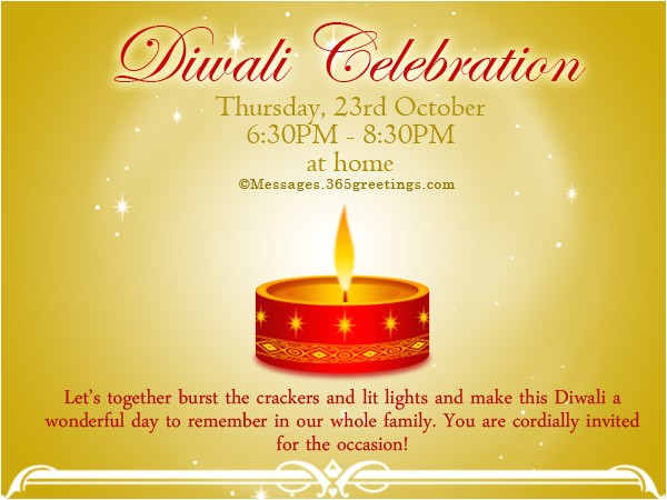 diwali invitation wordings