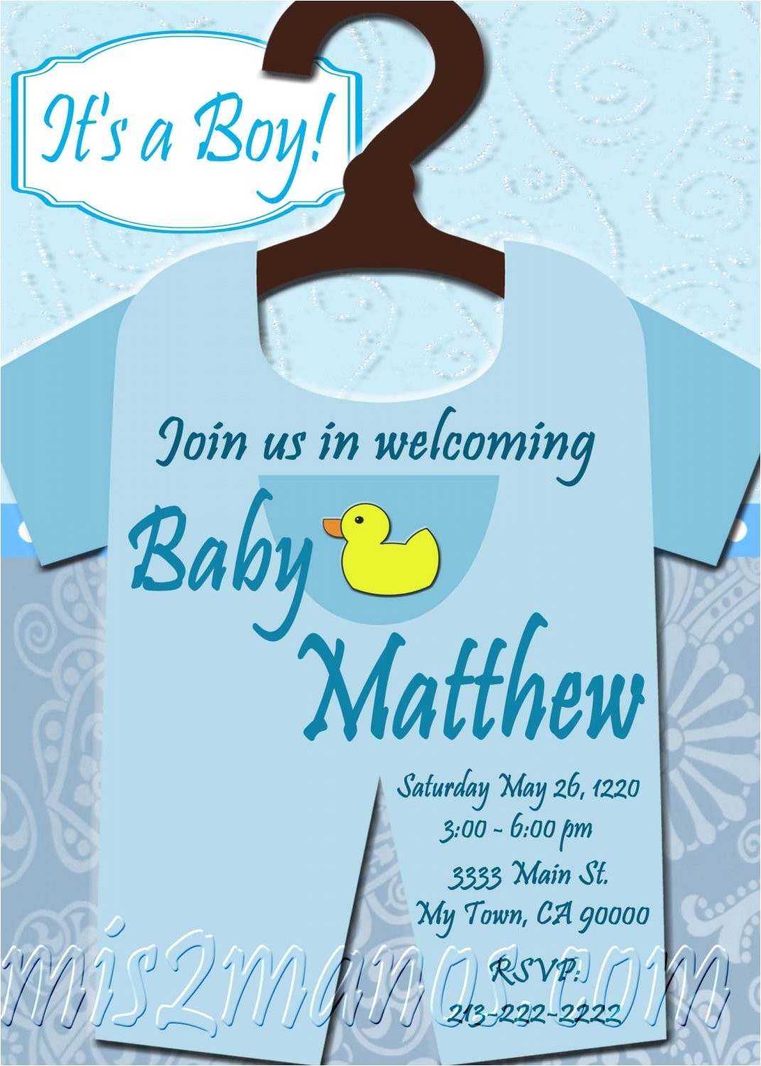 baby shower onesie invitations printable