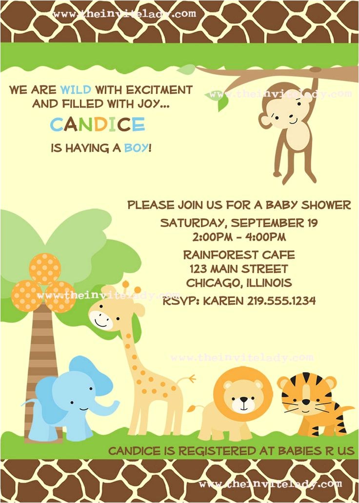 safari baby shower