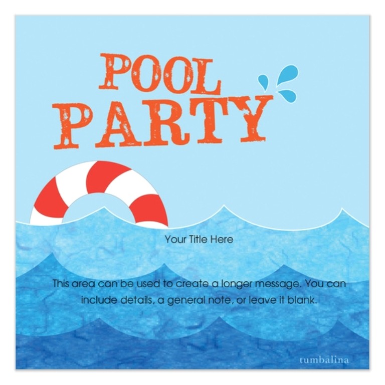 diy a simple pool party invitations not for a birthday