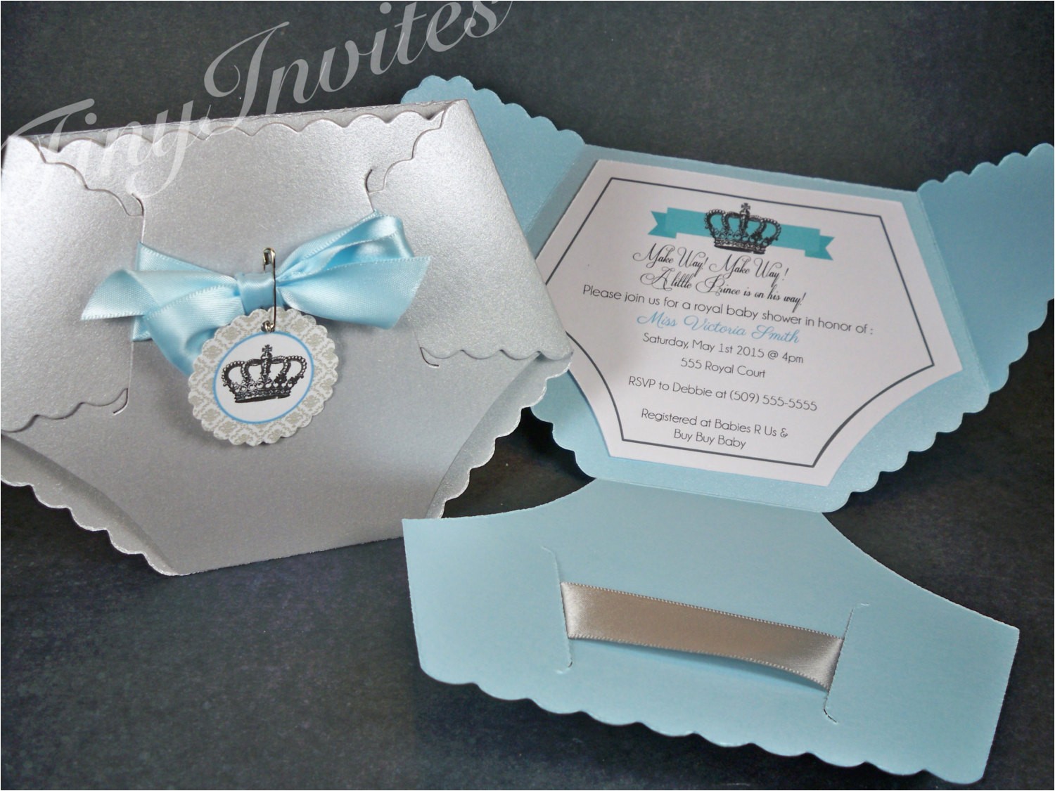 prince baby shower invitations