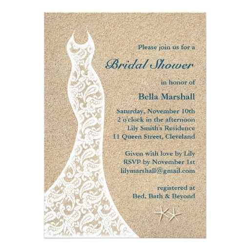beach bridal shower invitations