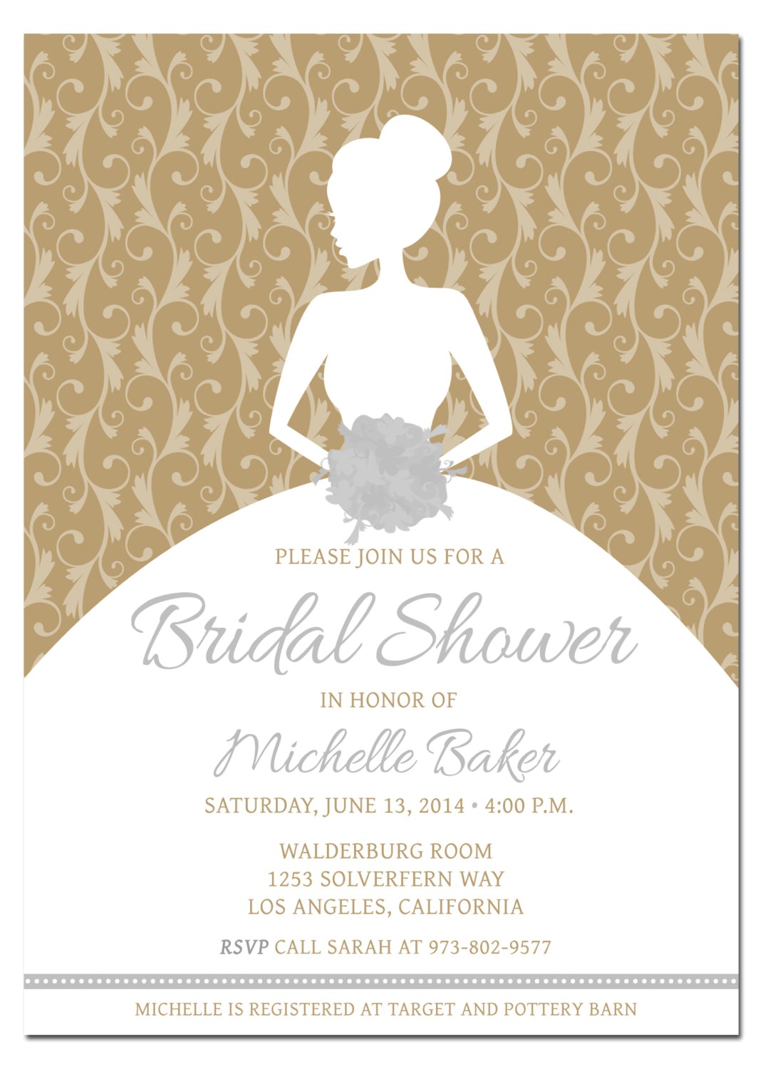 printable diy bridal shower invitation