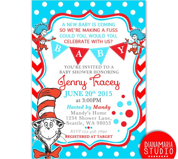 create own dr seuss baby shower invitations printable free templates