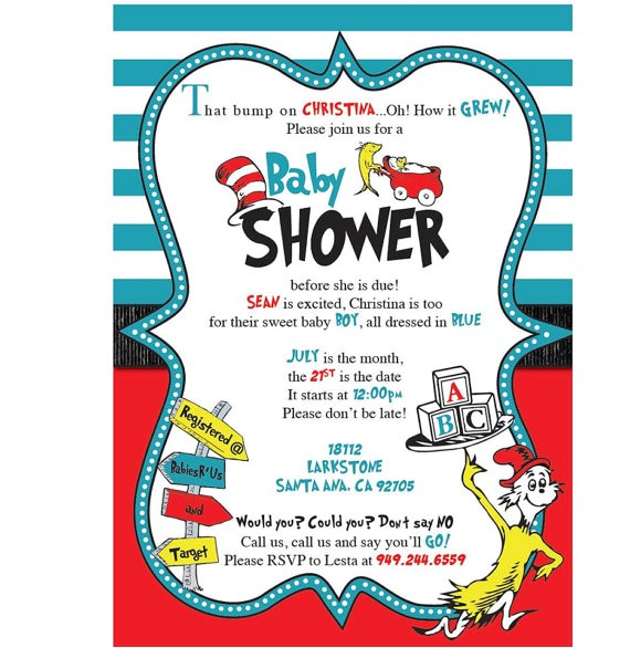 dr seuss baby shower invitations