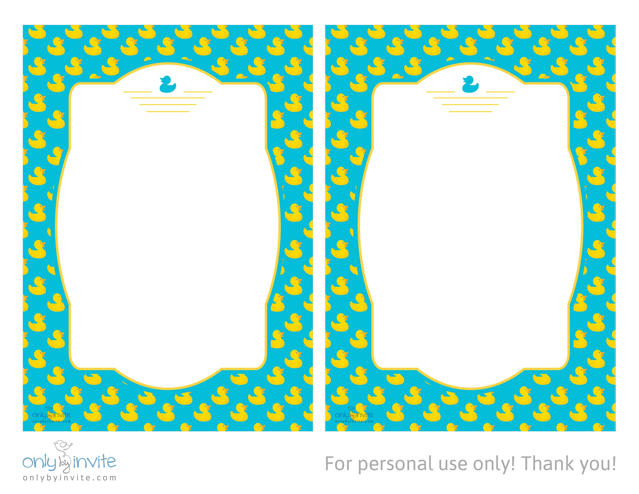 duck baby shower invitations template